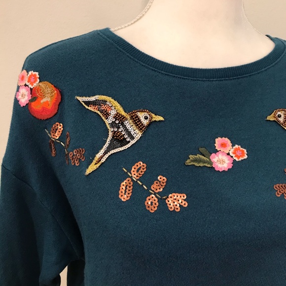 Disney Tops - Disney Lauren Conrad Embroidered Sequin Bird M